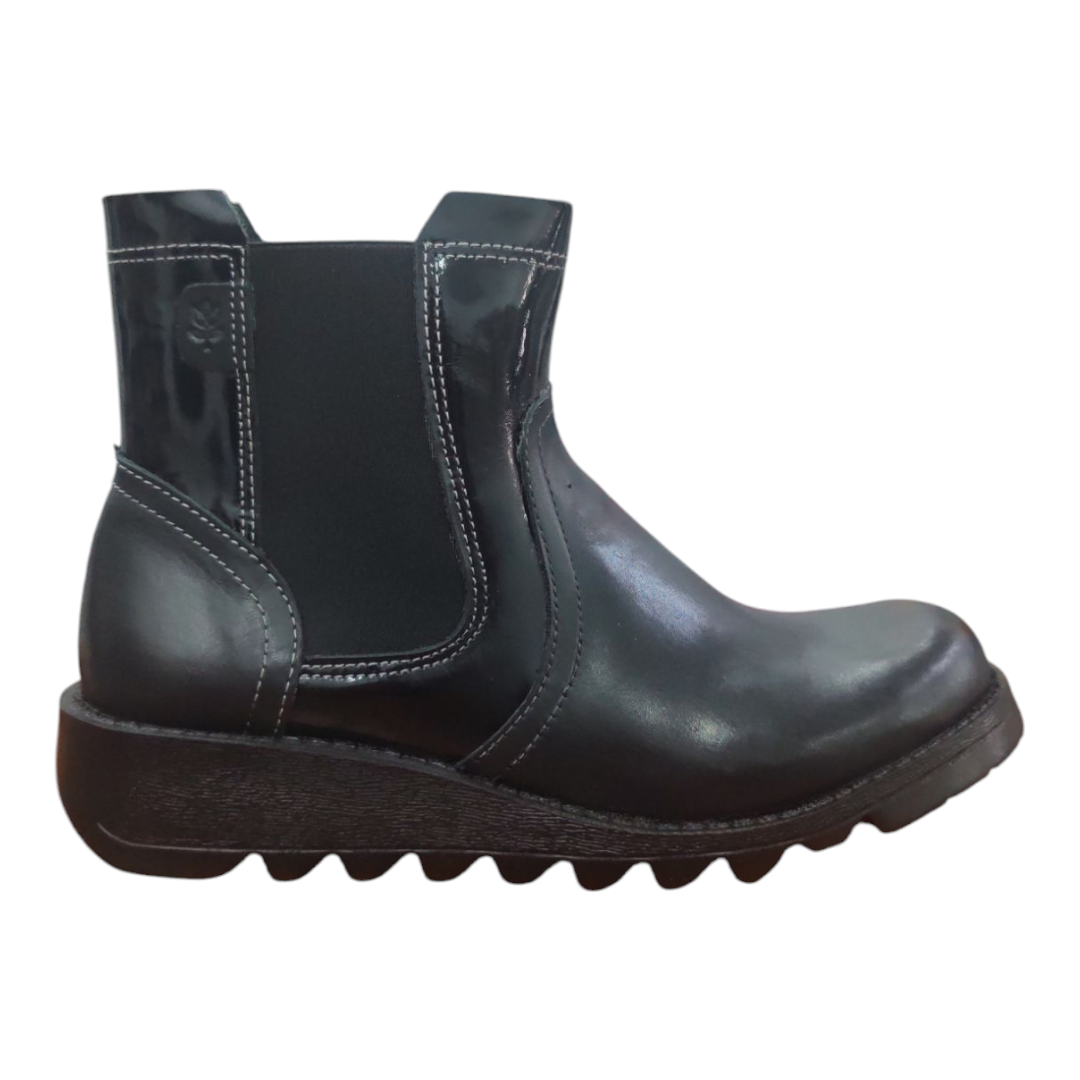Bota Lombardino Cuero Negro Dama