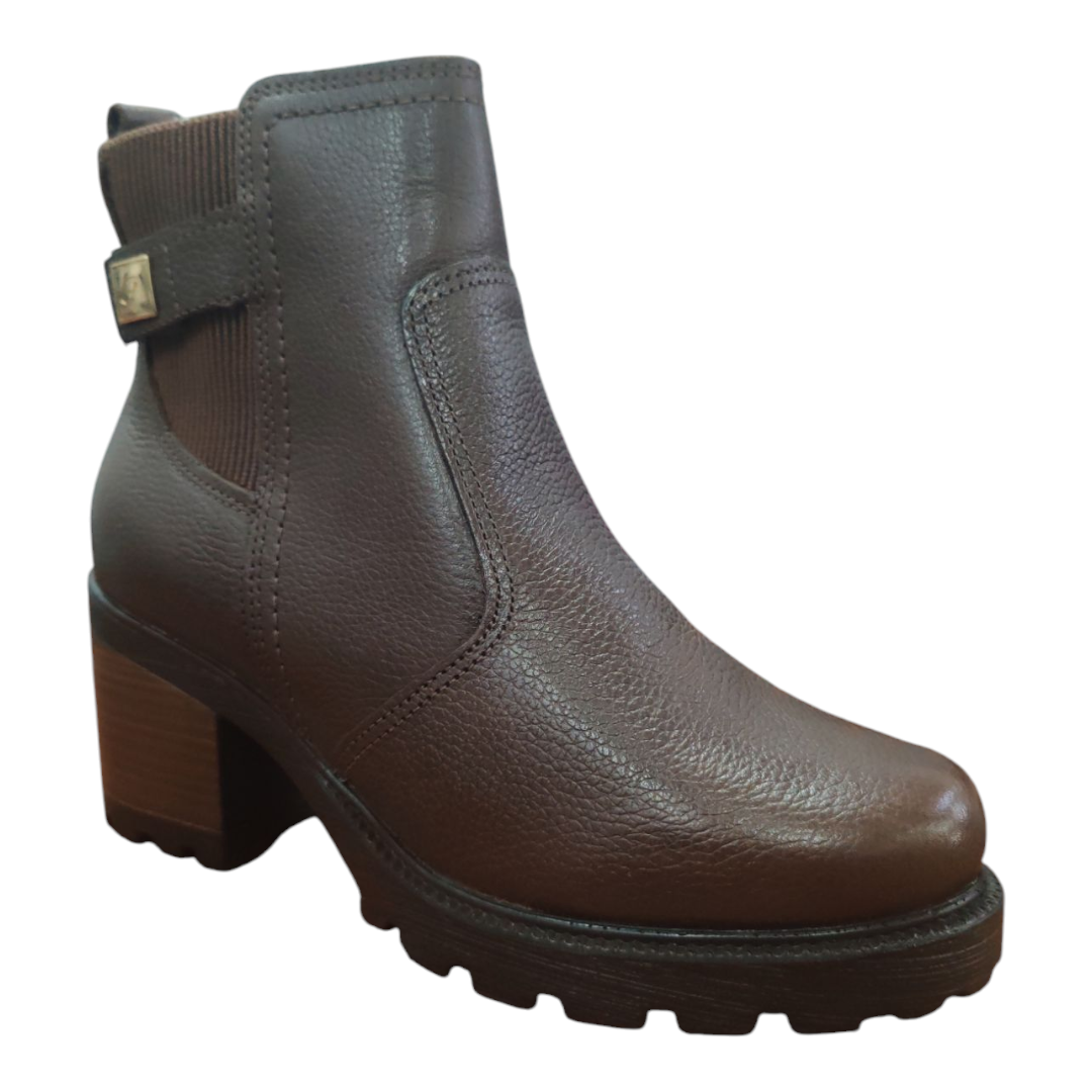 Bota Pegada Cuero Dama Marron 281309 - Imagen 2