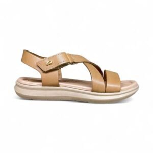 Sandalia Pegada Cuero Marron 232812