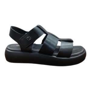 Sandalia Pegada Cuero Negro 233708