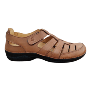 Sandalia Lombardino Cuero Marron 2259