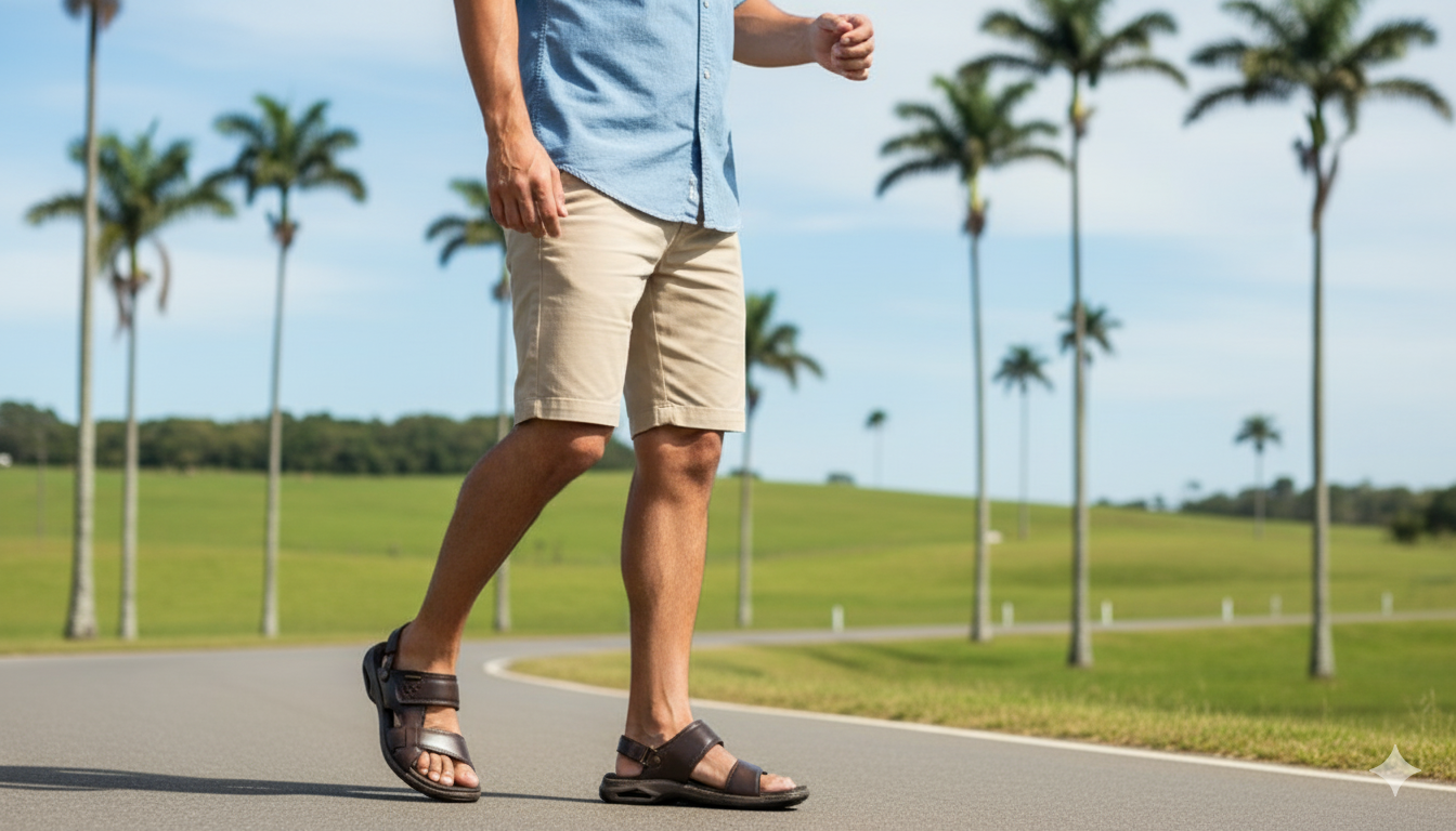 Sandalia Pegada Cuero Hombre 133234 - Imagen 5