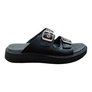 Sandalia Pegada Cuero Negra 233662